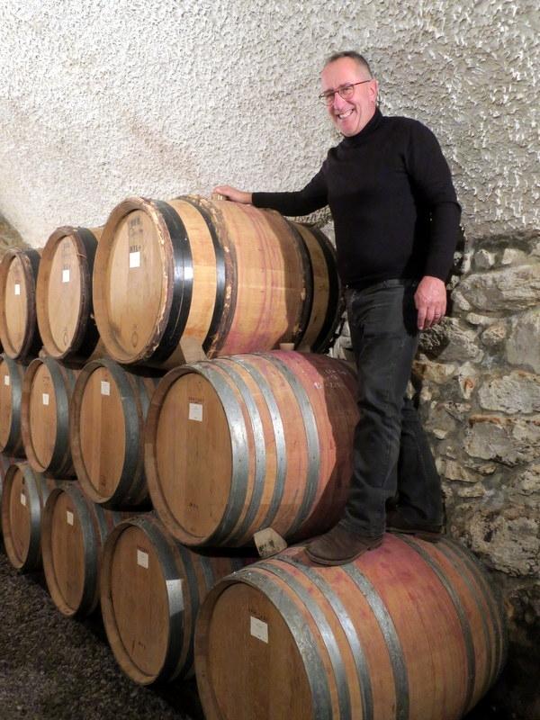 French Oak Barrel Maturation Cellar at Domaine Louis Chèze